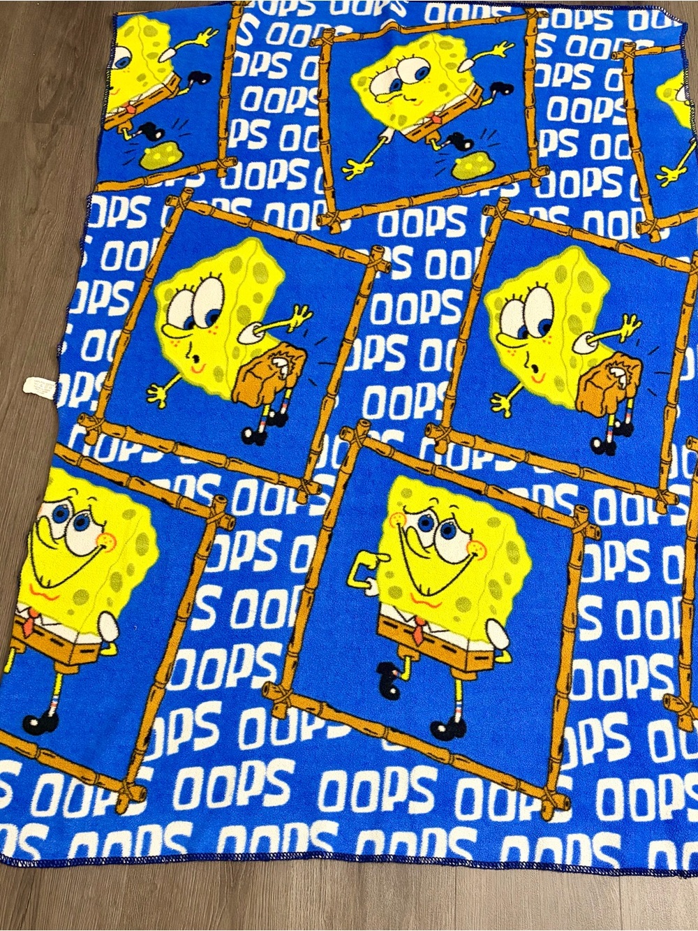 2002/Y2K SpongeBob SquarePants Fleece Throw Blanket by Nickelodeon